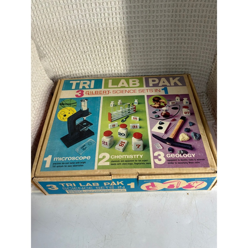 Vintage Unisex Gilbert Tri Lab Pak Science Set OS Multi Color